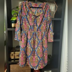 Merona paisley print dress size large